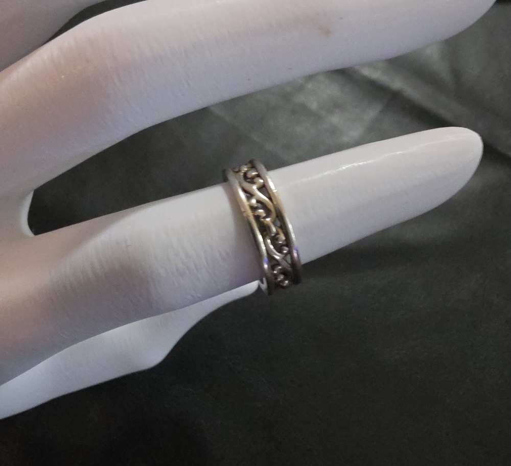 Sterling Silver Braided Women's Band - Silver